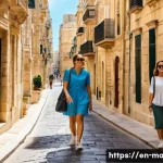 몰타 치안 상황 - **Valletta's Historic Charm and Safe Exploration:**
    A vibrant, sun-drenched street scene in Vall...