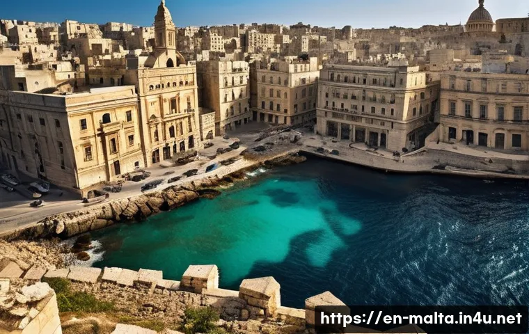 몰타 독립 과정 - **Prompt:** A vivid depiction of Valletta, Malta, during the height of the intense World War II bomb...